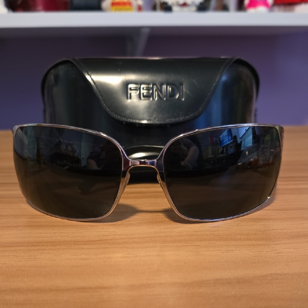 Fendi Black and Silver Sunglasses